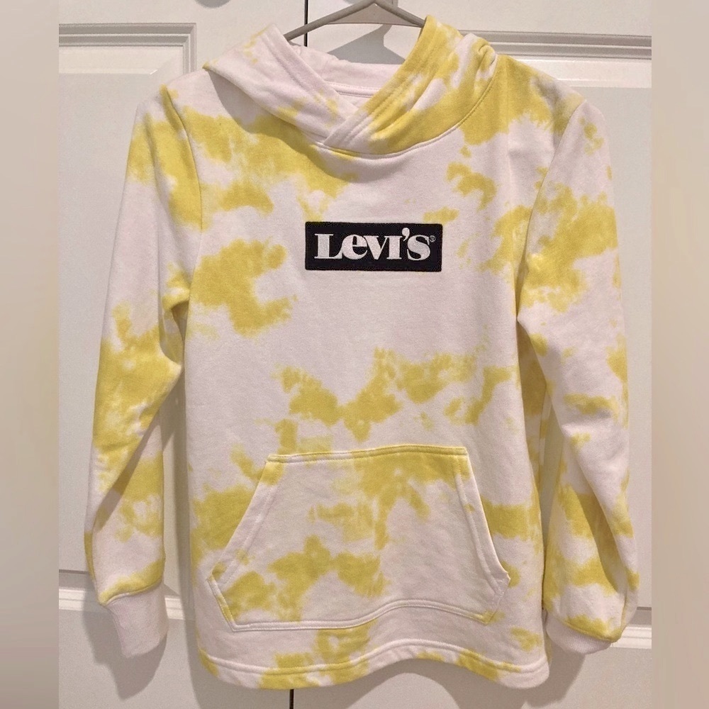 Levis Boys Graphic pullover hoodie | yellow tie dye print